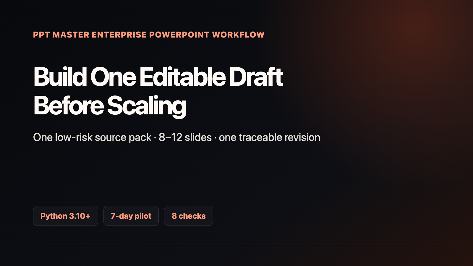 PPT Master Enterprise Editable PowerPoint Workflow Guide technical article image