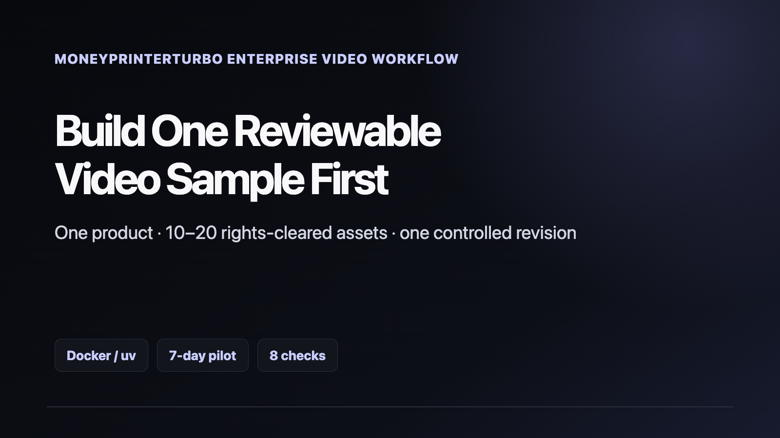 MoneyPrinterTurbo Enterprise Video Workflow Deployment Guide technical article image