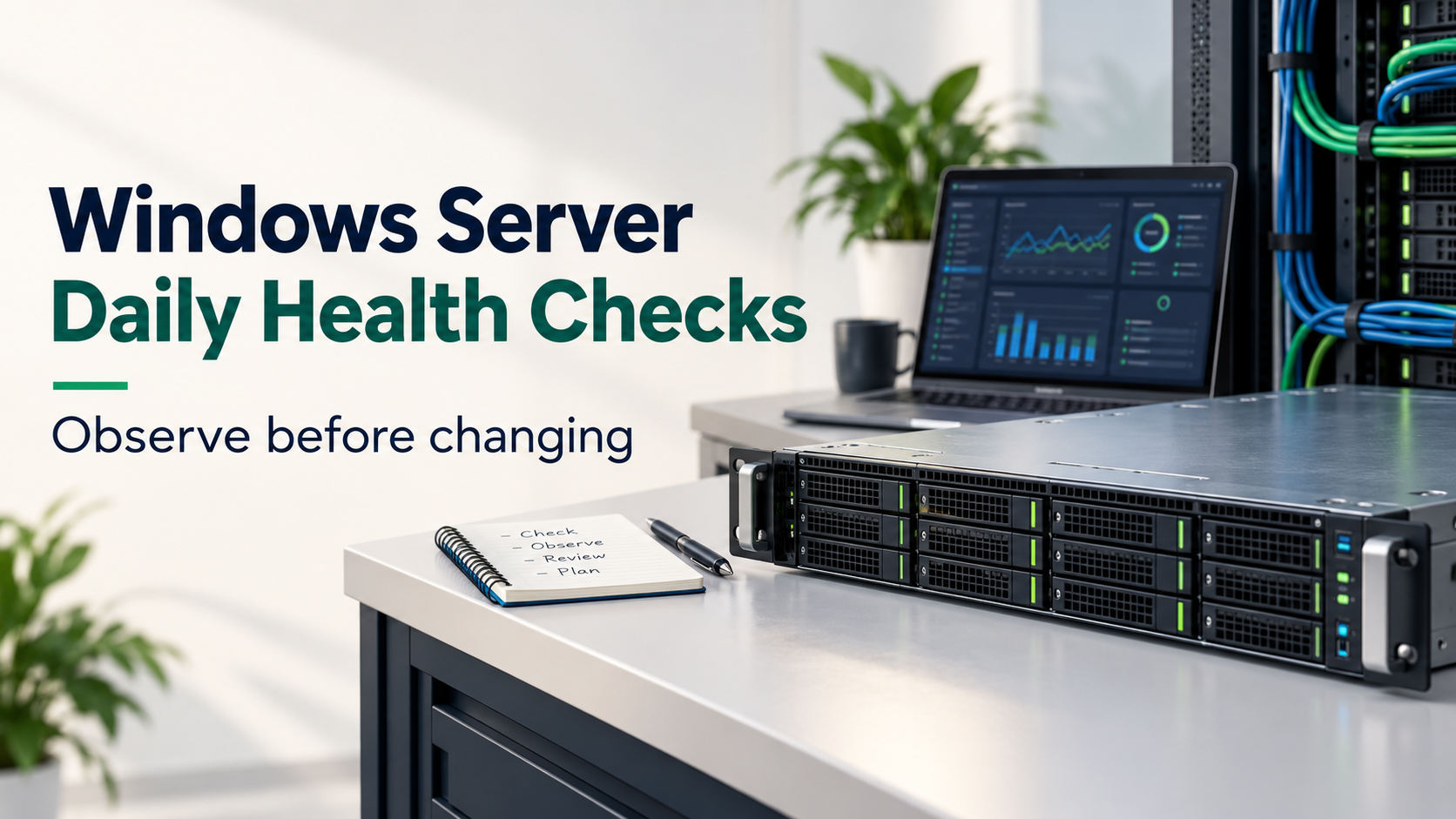 What should a Windows Server daily health check include? technical article image