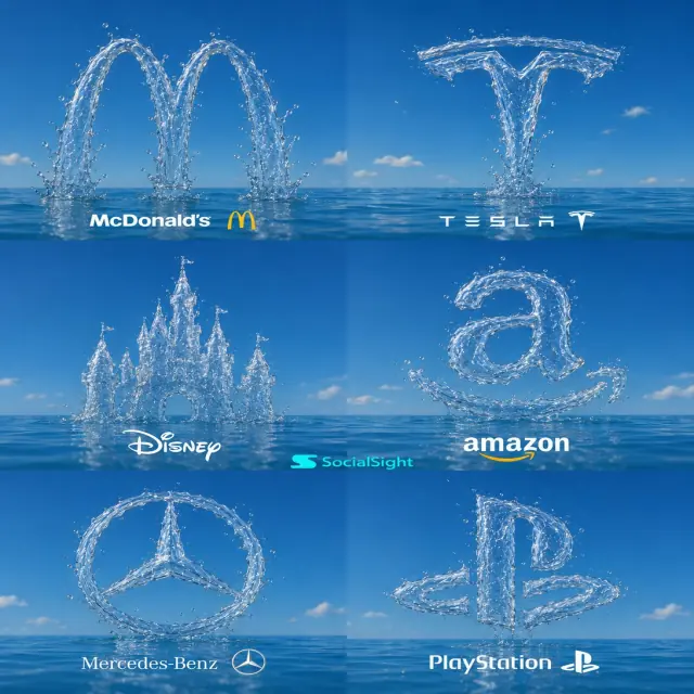 水雕品牌 Logo 六宫格